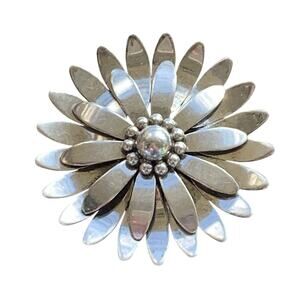 TSR Thomas Skat Rordan Germany Sterling Silver Flower Brooch Vintage